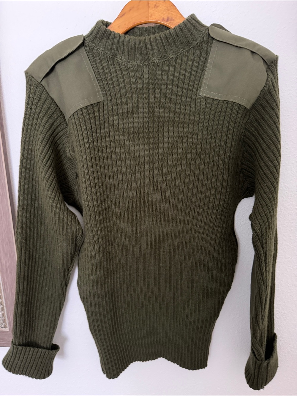 Men's Military Ribbed Knit Sweater